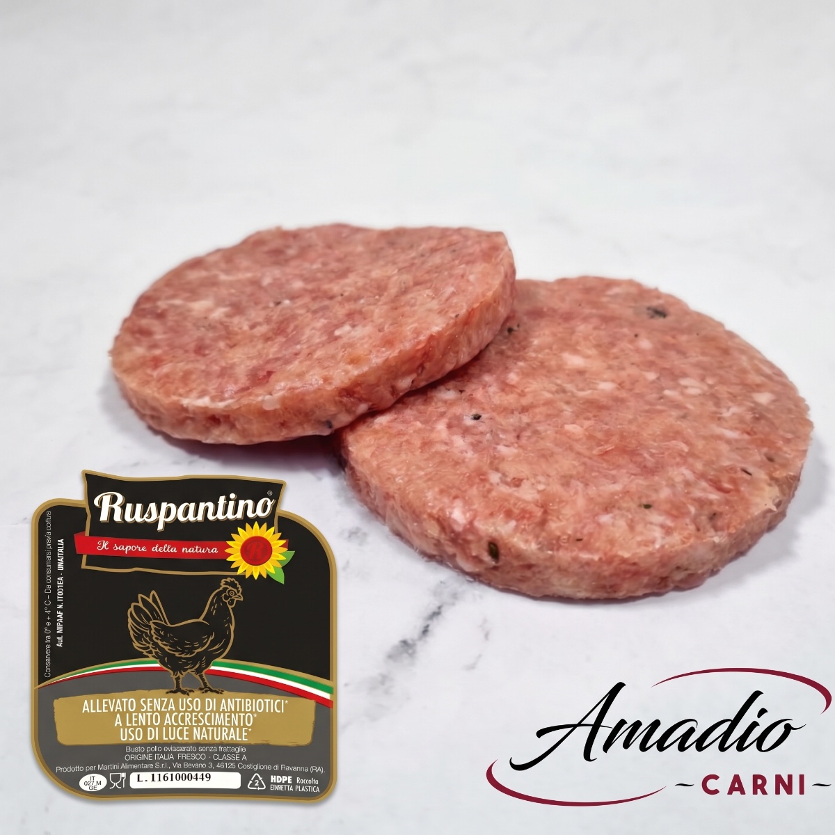 Hamburger di pollo e tacchino